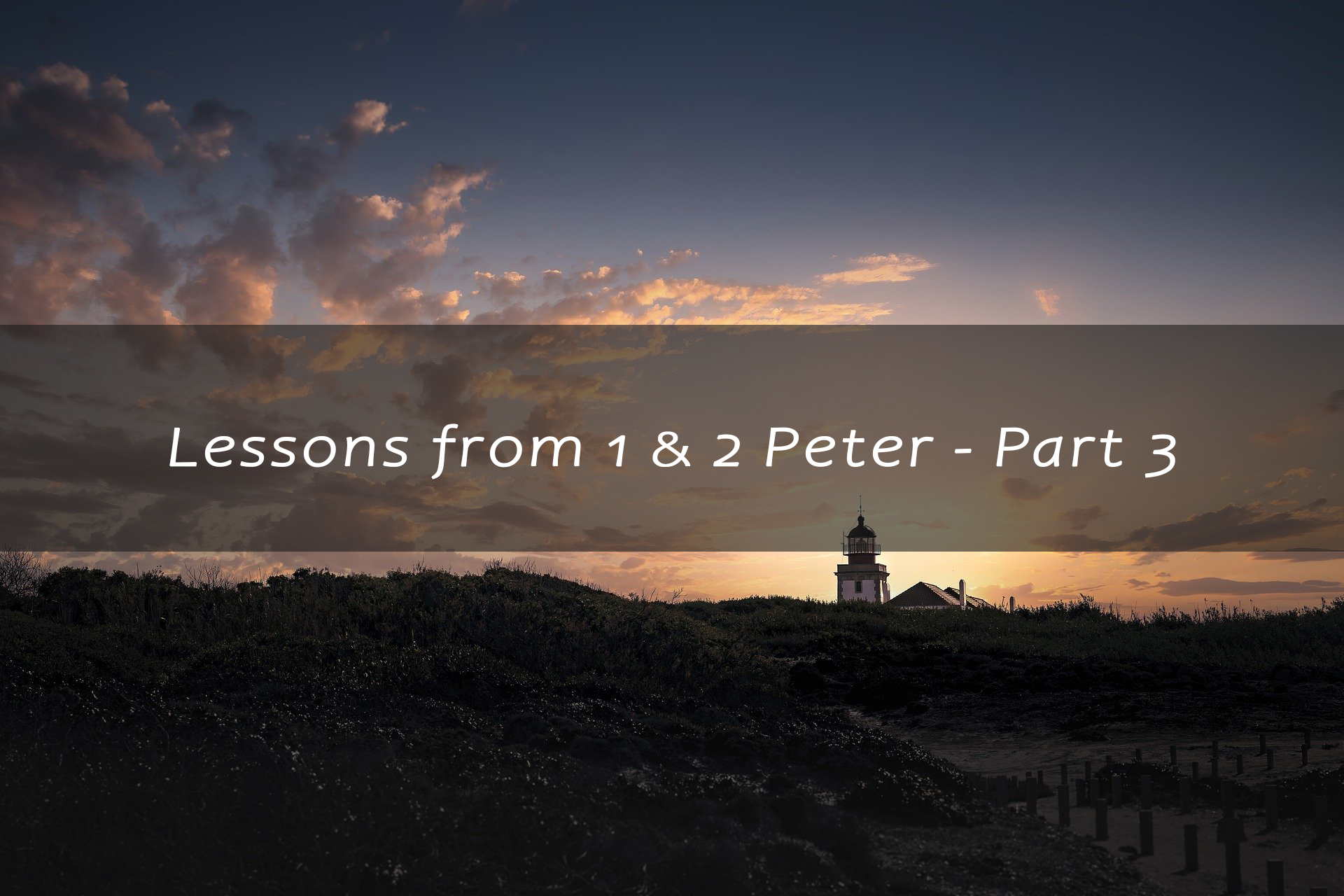 Lessons from 1 & 2 peter part 3 <br/> Jacob K Mathai